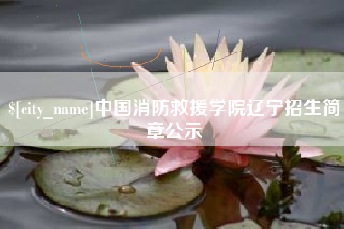 灯塔中国消防救援学院辽宁招生简章公示