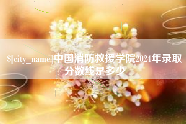 灯塔中国消防救援学院2024年录取分数线是多少