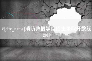 灯塔消防救援学院招生录取分数线2019