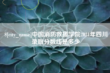 灯塔中国消防救援学院2021年四川录取分数线是多少