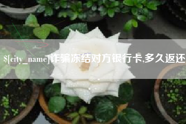 灯塔诈骗冻结对方银行卡,多久返还