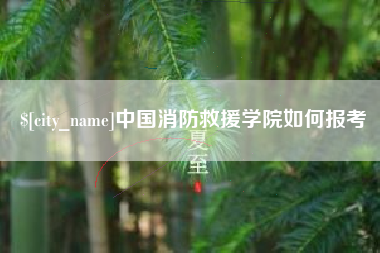 灯塔中国消防救援学院如何报考