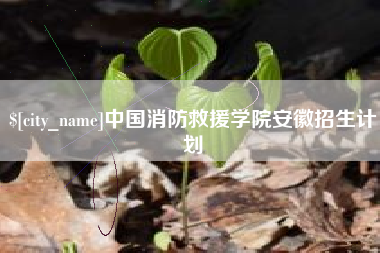 灯塔中国消防救援学院安徽招生计划