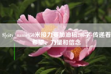 灯塔50米接力赛加油稿200字-传递着希望、力量和信念