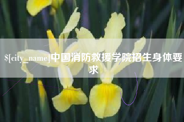 灯塔中国消防救援学院招生身体要求