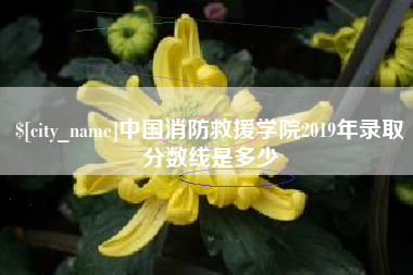 灯塔中国消防救援学院2019年录取分数线是多少