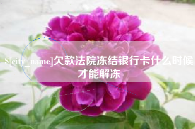 灯塔欠款法院冻结银行卡什么时候才能解冻