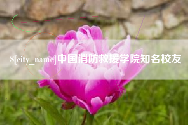 灯塔中国消防救援学院知名校友