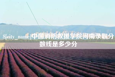 灯塔中国消防救援学院河南录取分数线是多少分