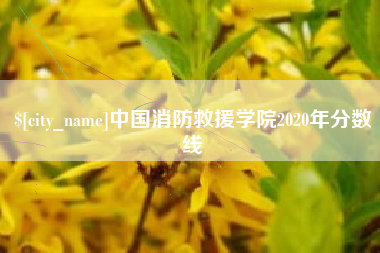 灯塔中国消防救援学院2020年分数线